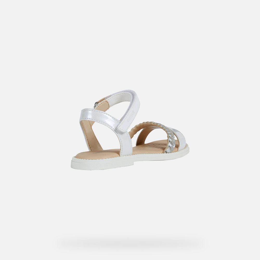 Sandalias Geox Menina Branco - Karly - QTLZX5903